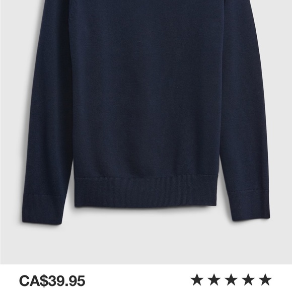 Gap Boys Blue V-Neck Sweater 6/7 - Picture 2 of 6